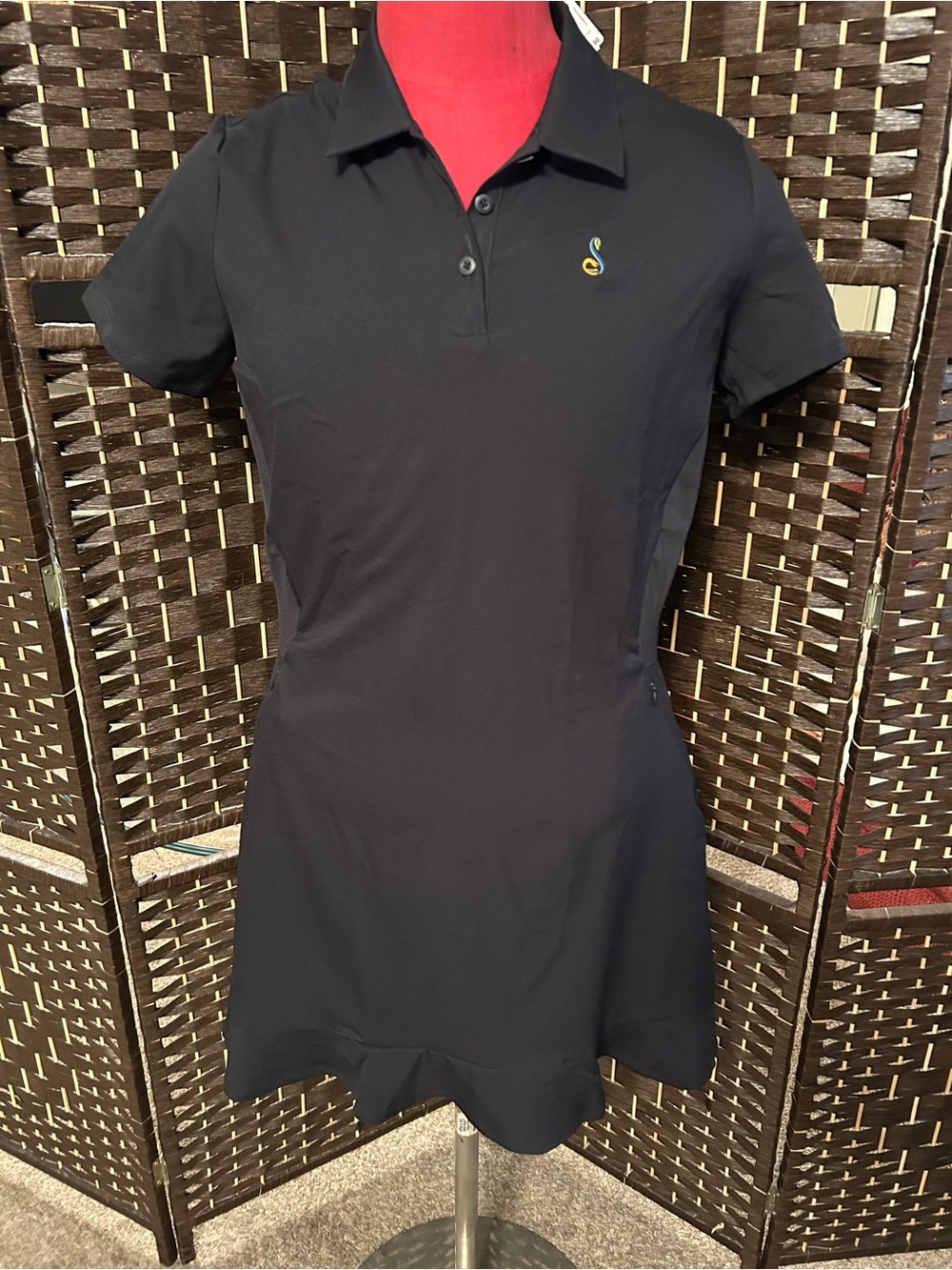 adidas Black Polo Dress with zip pockets!